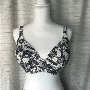 Soma Black and White Floral Bra